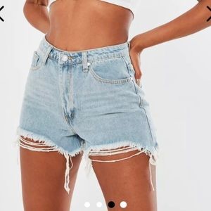 NWT Missguided High Waisted Denim Short